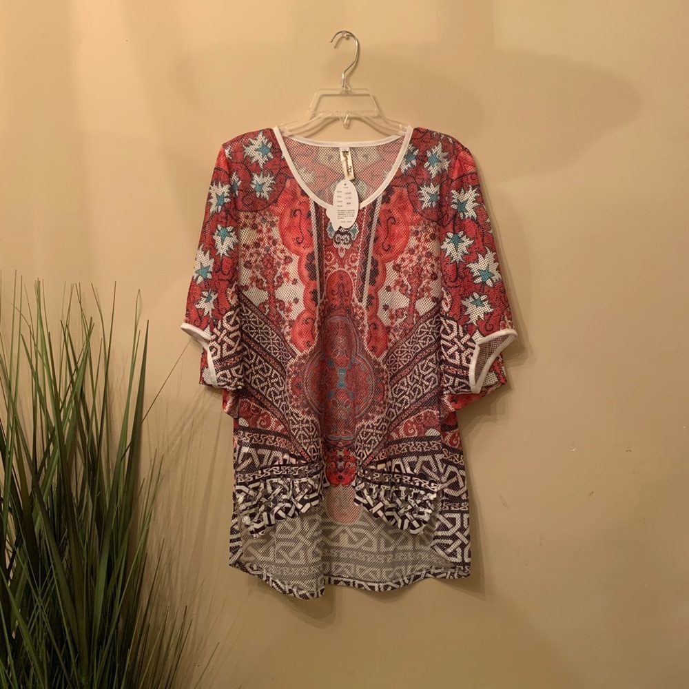Shoreline Mesh Multicolored Top